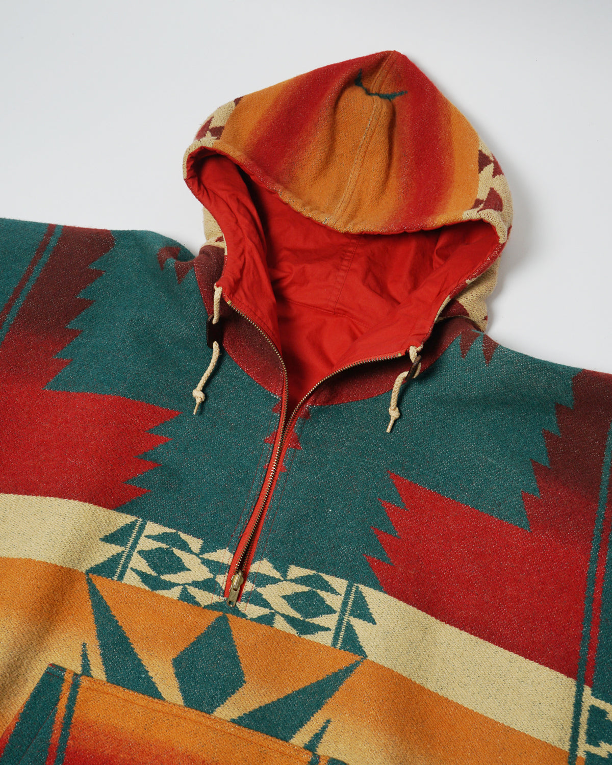 Native Patterned Reversible Poncho - 图片 5