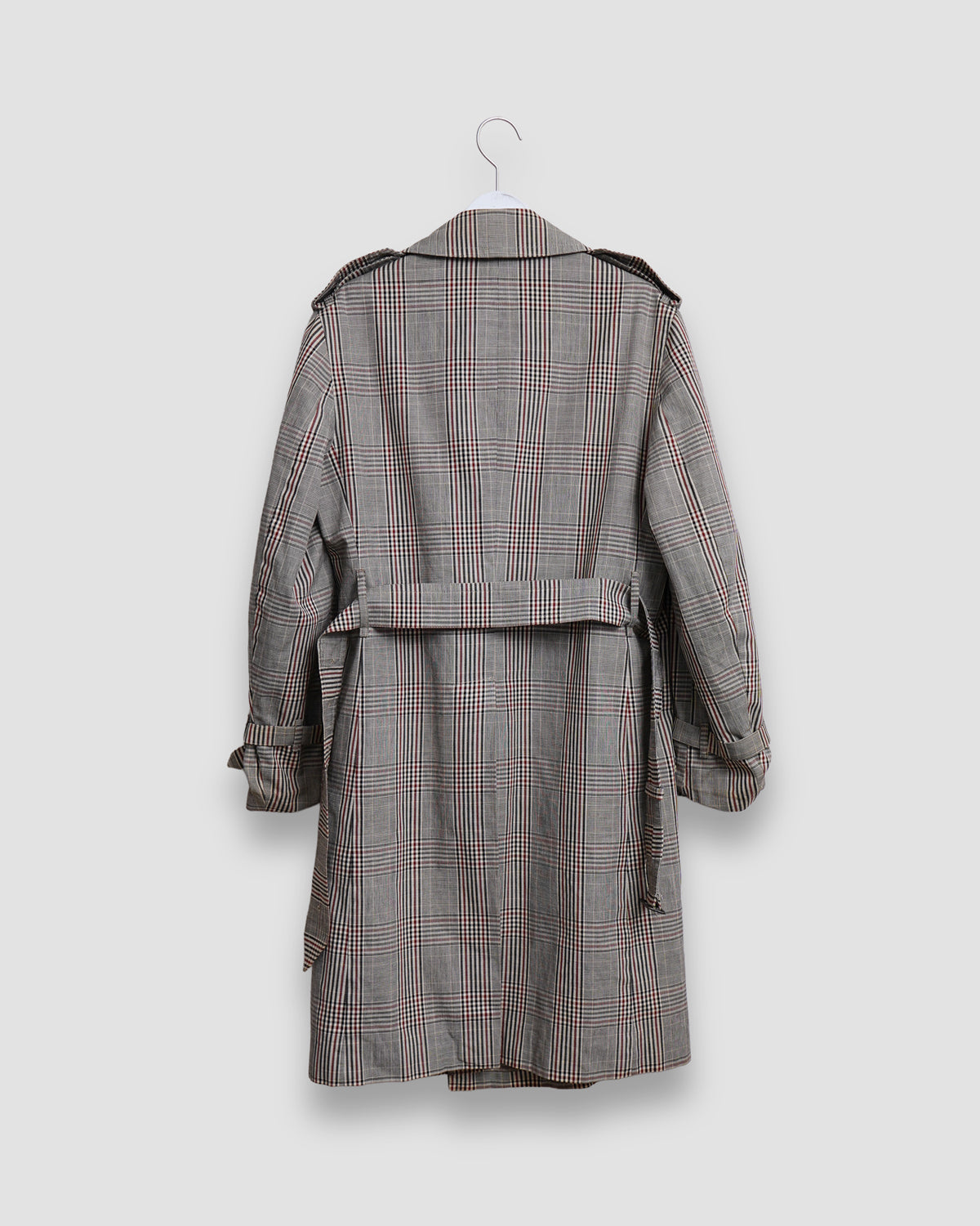 Plaid Trench Coat - 图片 2