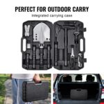 VEVOR survival shovel survival axe 28 in 1 camping folding shovel with axe