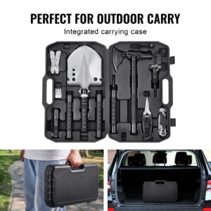 VEVOR survival shovel survival axe 28 in 1 camping folding shovel with axe