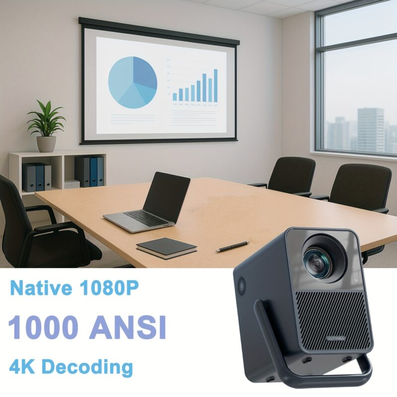 ULTIMEA 1000ANSI Office Projector with Android TV, Native1080P, 4K Decoding, Audio, WiFi Wireless 5.3, Portable Projector for Conference And Training, Office Projector for Phone, Projector for Movies On Wall with Battery, Portable Projector for Phone, Business Presentations, Home Theater, Modern Projector, Sleek Projector, Reliable Performance, Advanced Technology, Wireless Projector, Highresolution Lens, Business Professionals, Movie Enthusiasts - 图片 12