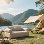 Outdoor inflatable double automatic sofa
