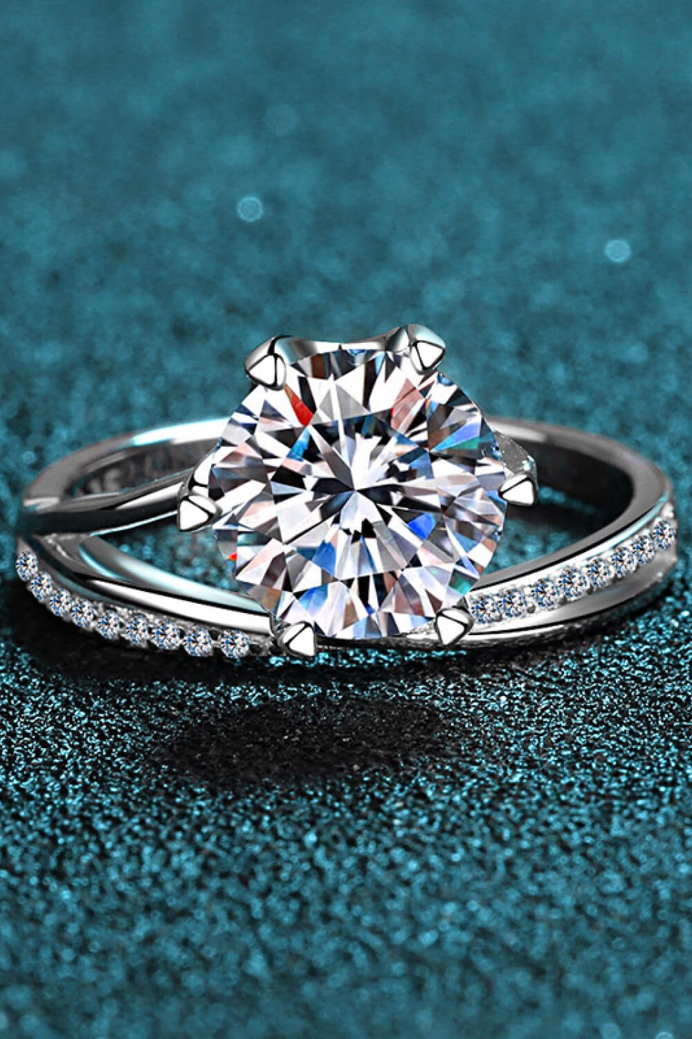 3 Carat Moissanite 6-Prong Ring - 图片 3