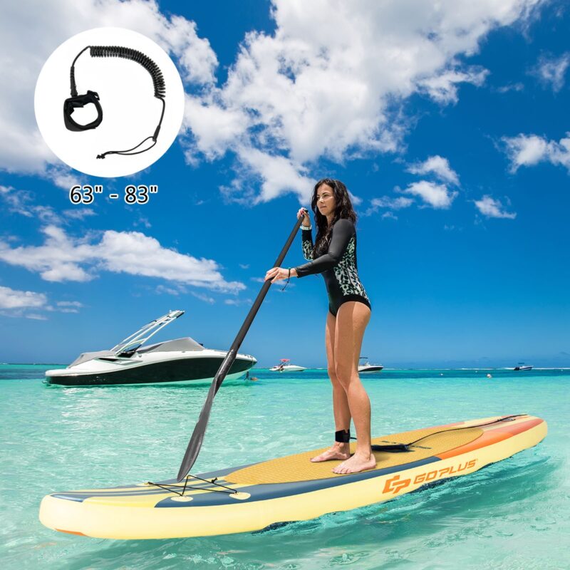 MULTIGOT 11" Inflatable Stand-Up Paddle Board Surfboard with Aluminum Paddle, Carry Bag, and Accessories - Durable Multi-Color PVC, Non-Slip EVA Deck, Adjustable Fins for All Skill Levels - 图片 21