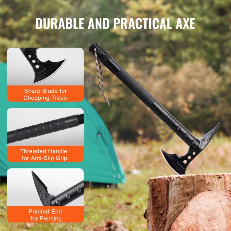 VEVOR survival shovel survival axe 28 in 1 camping folding shovel with axe - 图片 4