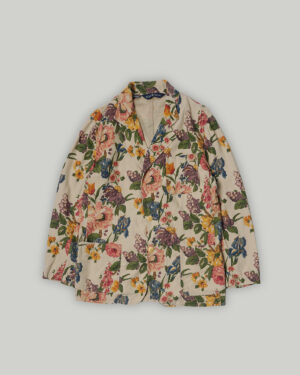 Flower Printed Linen Jacket