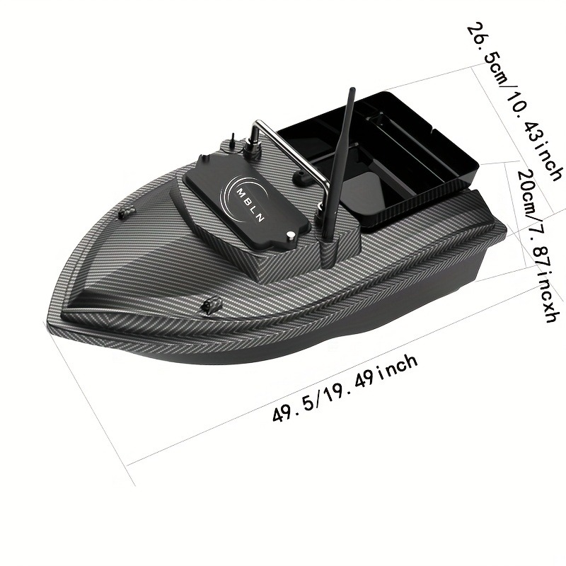 MBLN Smart Remote Control Fishing Bait Boat with 160 GPS Positions, 4.41LB Load Capacity, Battery-Powered, Wireless, No Laser, for Fishing Gear - 图片 6