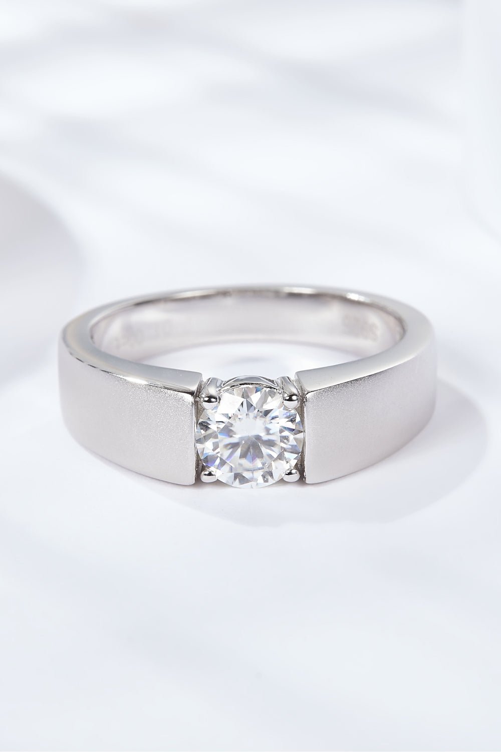 925 Sterling Silver I Carat Moissanite Ring - 图片 2