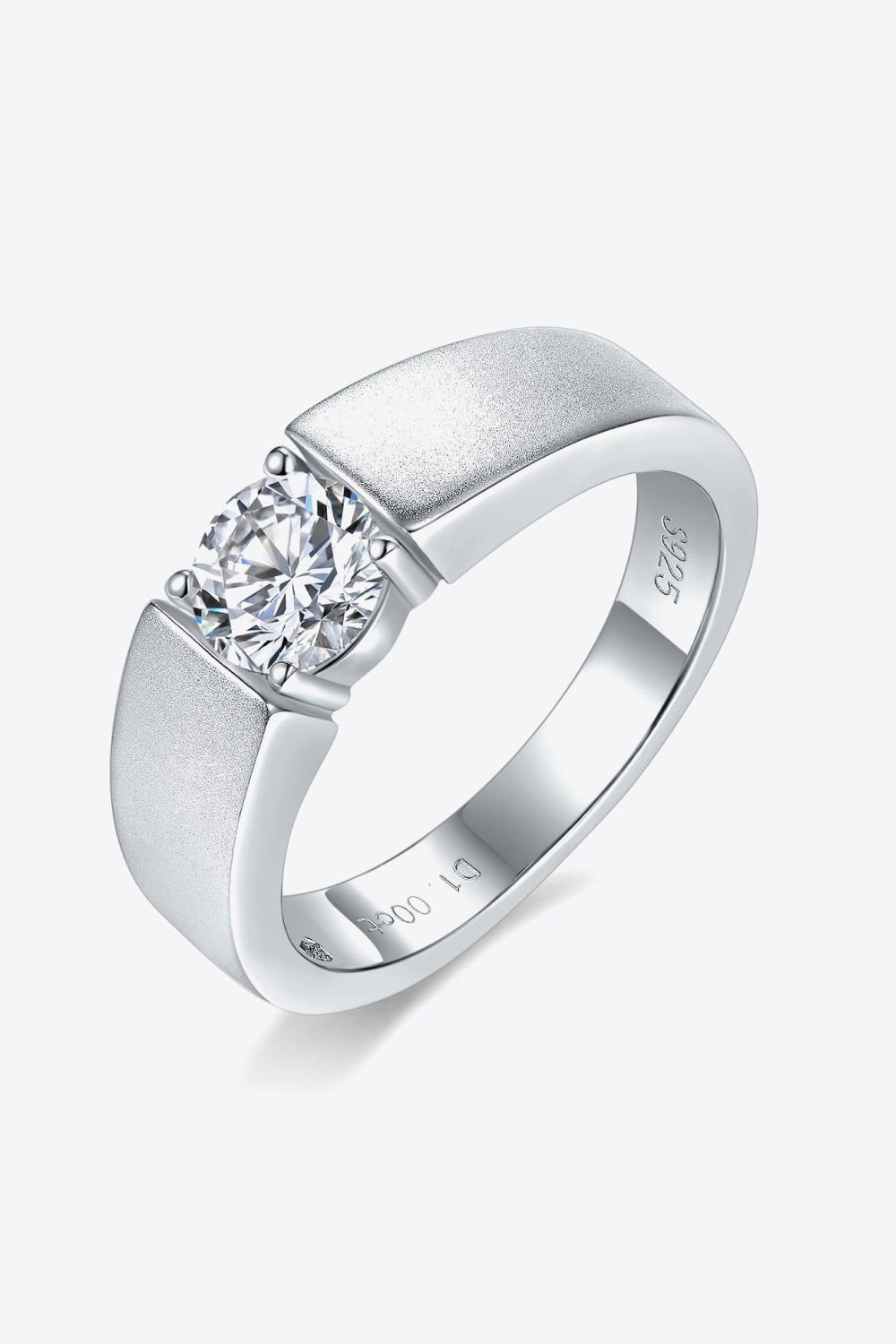 925 Sterling Silver I Carat Moissanite Ring - 图片 4