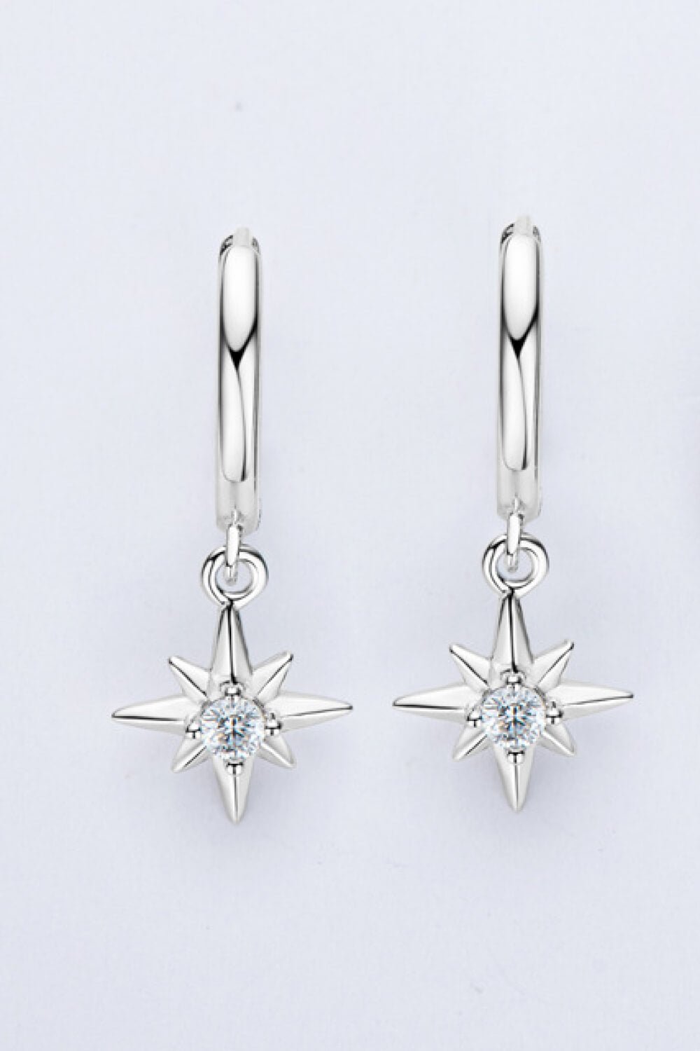 Moissanite Star Drop Earrings - 图片 3