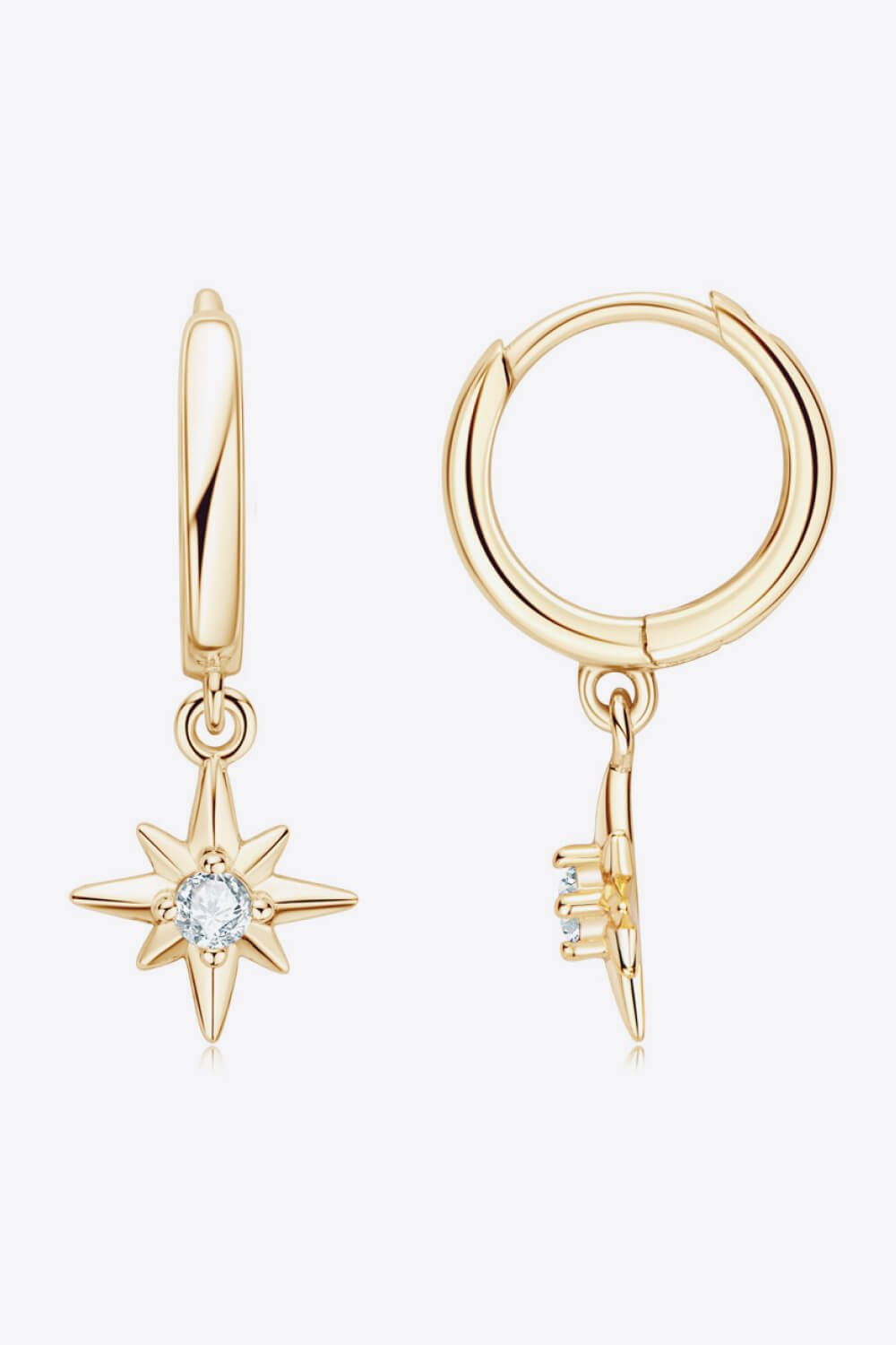 Moissanite Star Drop Earrings - 图片 4